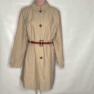 Elegant Beige Trench Coat‎ with Belt
